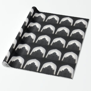 taj mahal silhouette wrapping paper