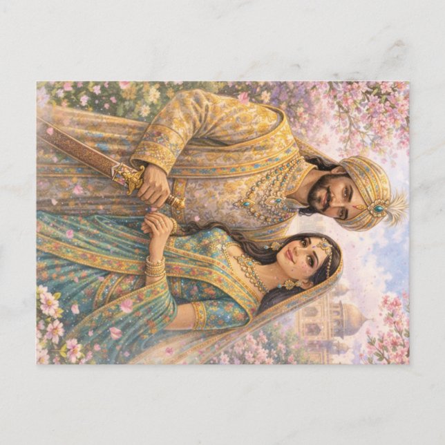 Taj Mahal Spring Magic Postcard (Front)