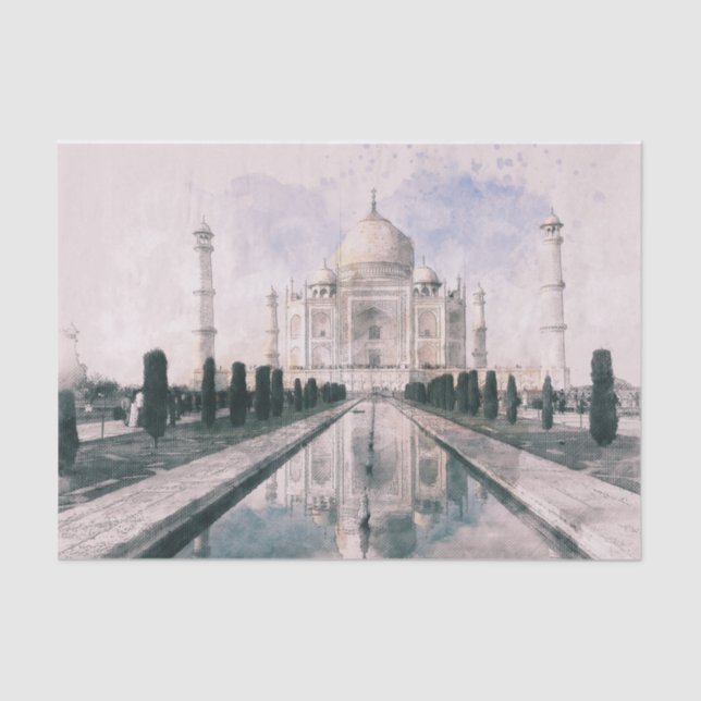 Taj Mahal Tissue Paper – India Landmark Gift Wrap (Front)