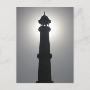 taj mahal tower postcard
