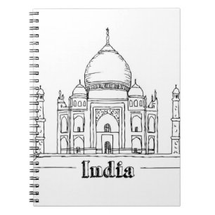Taj Mahal Vacation Drawing Vacation Art Travelling Notebook