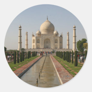 taj mahal water classic round sticker