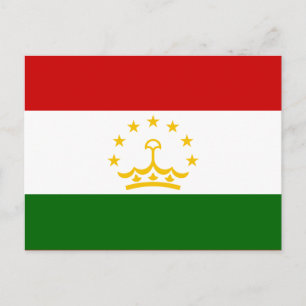 Tajik flag postcard