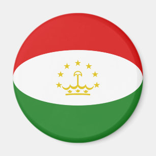 Tajikistan Fisheye Flag Magnet