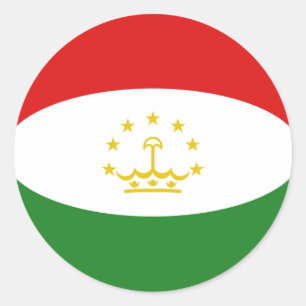Tajikistan Fisheye Flag Sticker