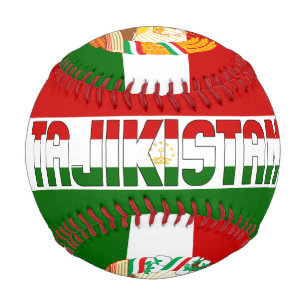 Tajikistan Flag and Coat of Arms Patriotic Baseball