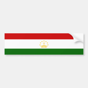 Tajikistan Flag Bumper Sticker