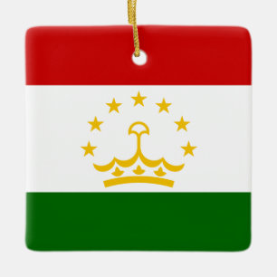 Tajikistan Flag  Ceramic Ornament
