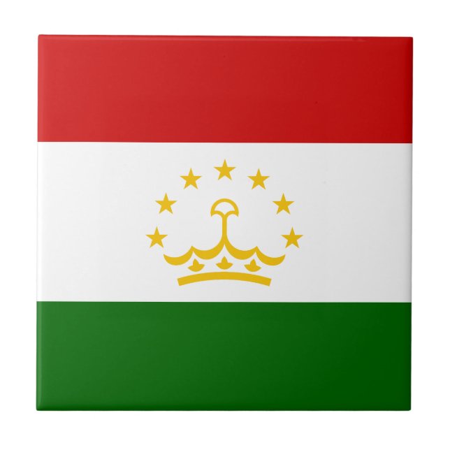 Tajikistan Flag Ceramic Tile (Front)