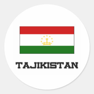 Tajikistan Flag Classic Round Sticker