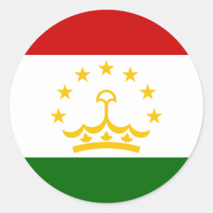 Tajikistan Flag Classic Round Sticker