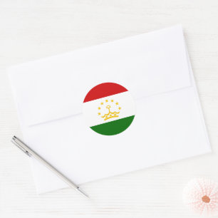 Tajikistan flag classic round sticker