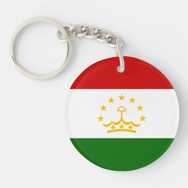 Tajikistan Flag Key Ring (Front)