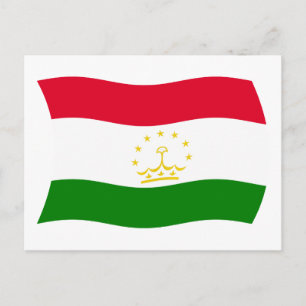 Tajikistan Flag Postcard