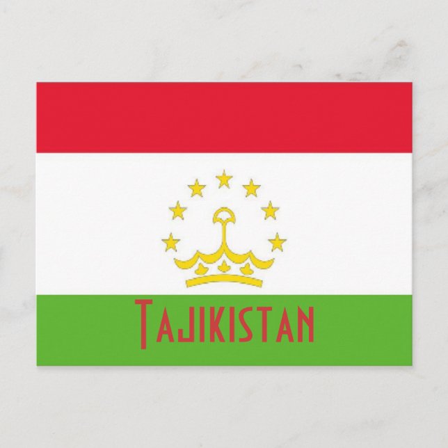Tajikistan flag postcard (Front)