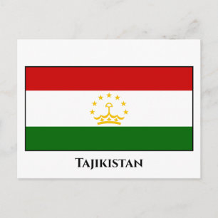 Tajikistan Flag Postcard