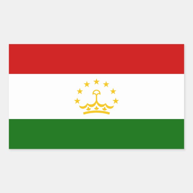 Tajikistan Flag Rectangular Sticker (Front)