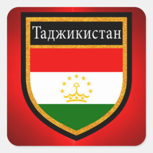 Tajikistan Flag Square Sticker