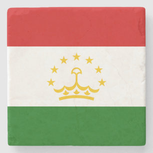 Tajikistan Flag Stone Coaster