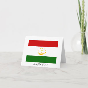 Tajikistan Flag Thank You Card