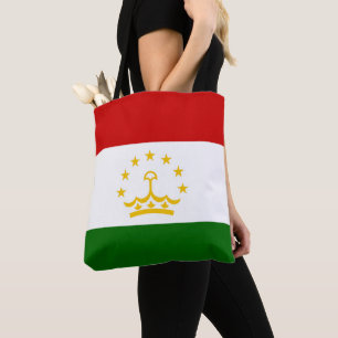 Tajikistan flag tote bag