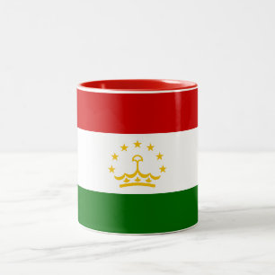Tajikistan Flag Two-Tone Coffee Mug