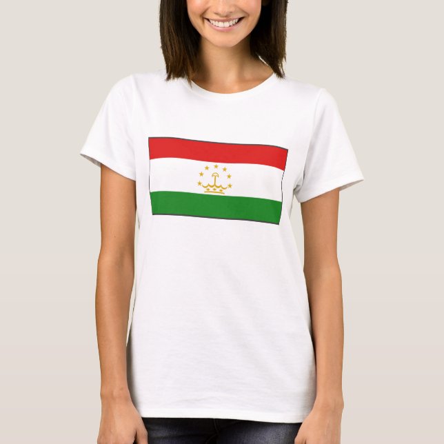 Tajikistan Flag x Map T-Shirt (Front)