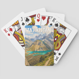 Tajikistan Illustration Travel Art Vintage Playing Cards