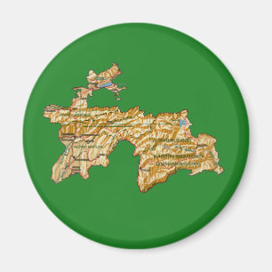 Tajikistan Map Magnet