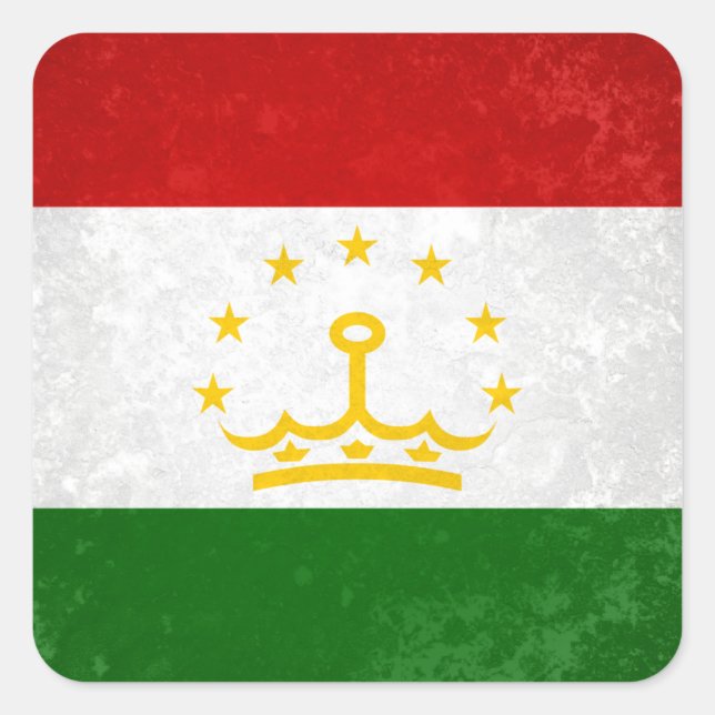 Tajikistan Square Sticker (Front)