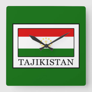 Tajikistan Square Wall Clock