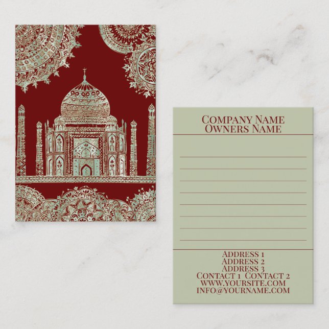 TajMahal - Business Card (Front/Back)
