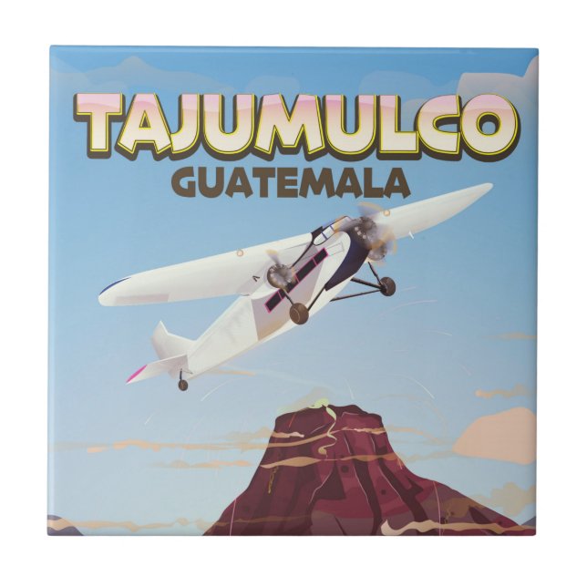 Tajumulco Guatemala Ceramic Tile (Front)