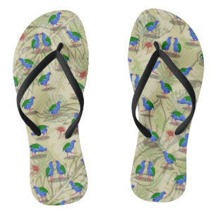 Takahe NZ bird pattern Thongs