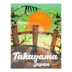 Takayama Japanese blossom poster. Photo Print