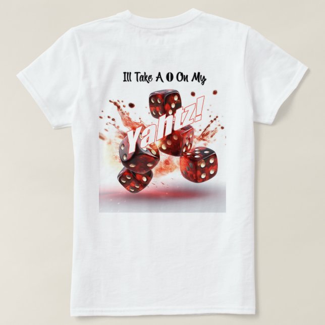 Take A 0 On My Yahtz Humour Woman's T-Shirt (Design Back)