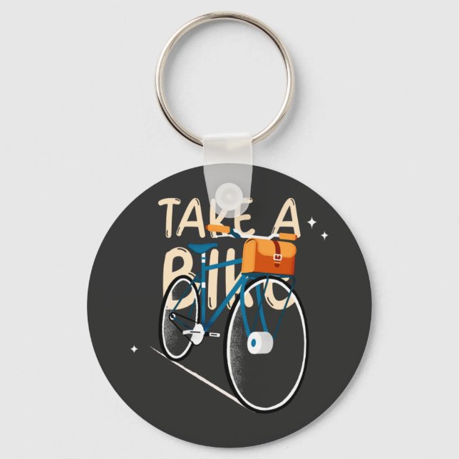 Take A Bike Key Ring (Front)