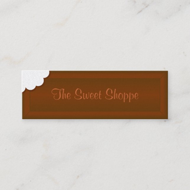 Take a Bite of Chocolate Mini Business Card (Front)