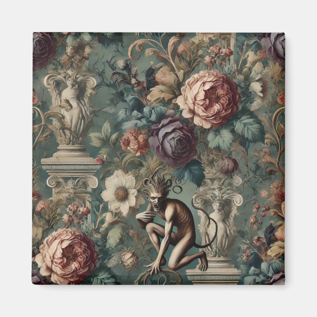 Take a Bow – Gothic Floral Design Magnet (Front)