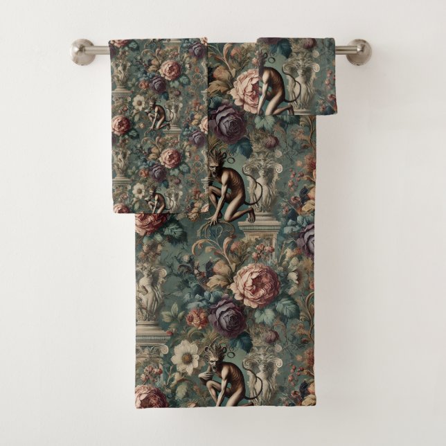 Take a Bow – Gothic Victorian Bath Towel Set (Insitu)