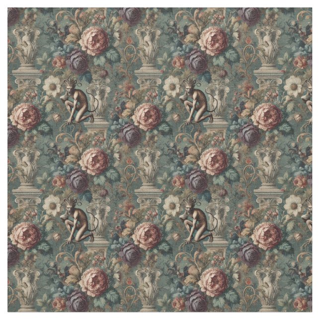 Take a Bow – Gothic Victorian Dense Tile Fabric (Close Up)