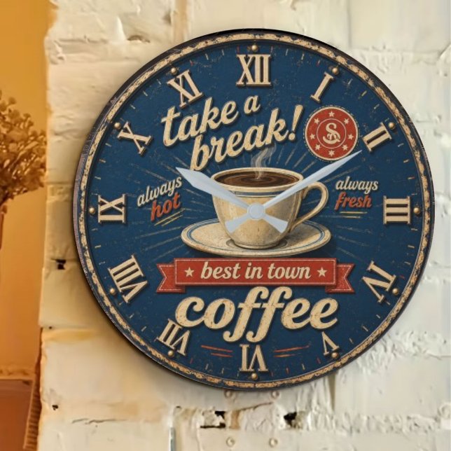 Take a Break Coffee Large Clock (Creator Uploaded)