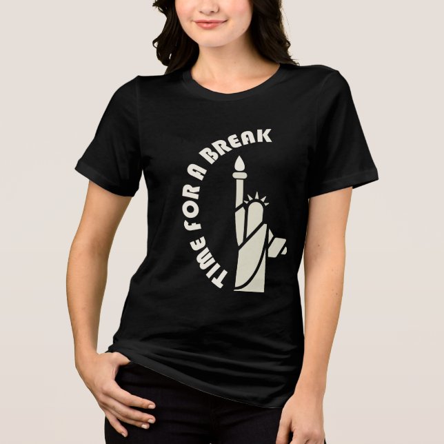 Take a break refreshing cool and fun filled design Tri-Blend shirt (Front)