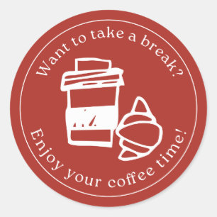Take a Break Sticker – Coffee Gift Label