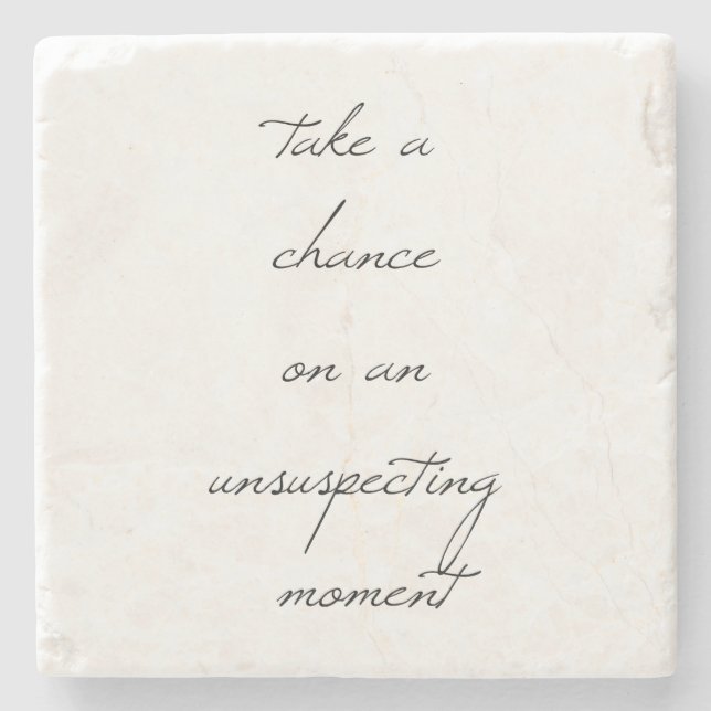 Take A Chance Marble Stone Coaster (Front)