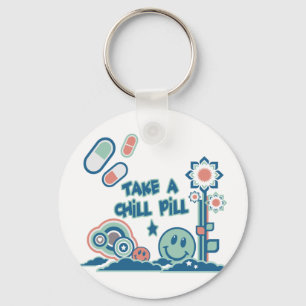 Take a Chill Pill Key Ring