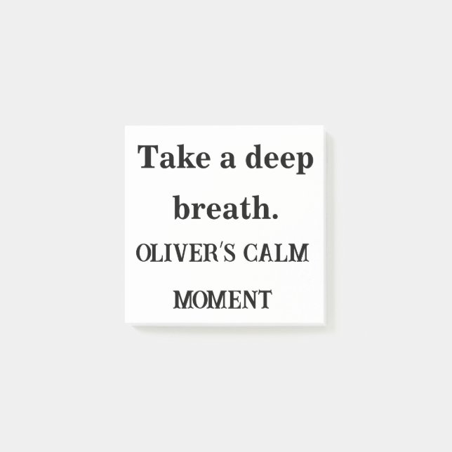 Take a Deep Breath – Custom Relaxation Sticky Note (Front)