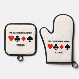Take A Detour From The Ordinary Play Bridge Oven Mitt & Pot Holder Set