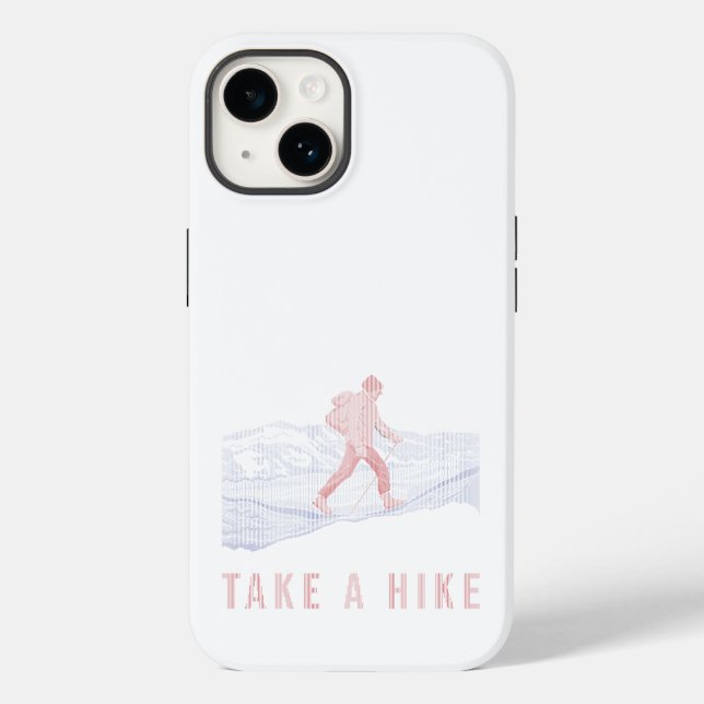 Take a Hike Blue and Red Case-Mate iPhone Case (Back)