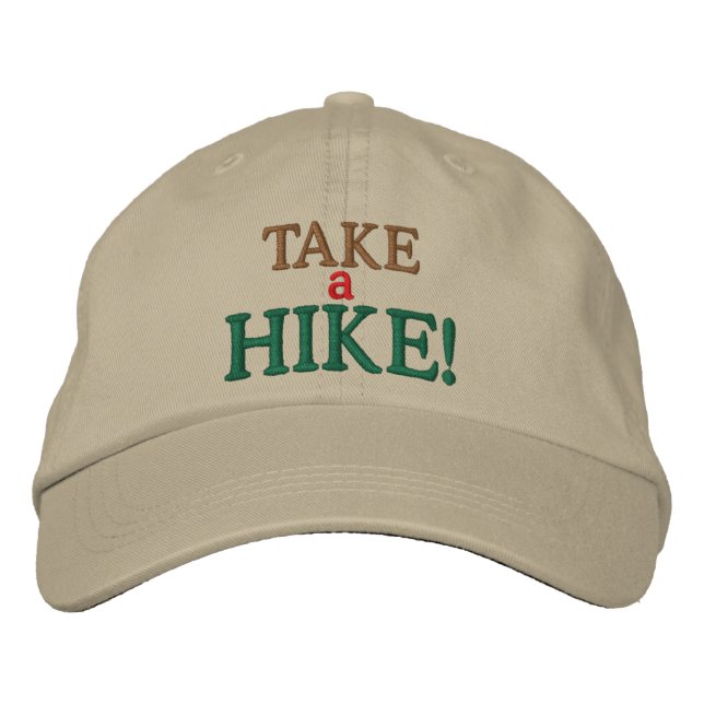 Take a Hike! Embroidered Hat (Front)